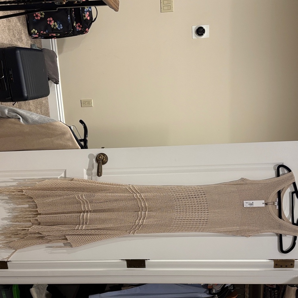 BB Dakota by Steve Madden Beige Knit Midi Dress